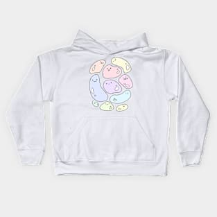 Funny pastel blobs sticker Kids Hoodie